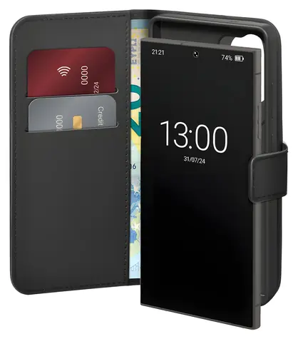 Puro Eco-Leather pouzdro pro Samsung Galaxy S26 Ultra černé / Pouzdro / Peněženkové / Eko-kůže / Flip
