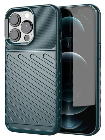 Hurtel Thunder Case pro Apple iPhone 13 Pro zelená / Ochranné pouzdro / Odolné / Flexibilní TPU
