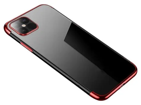 Hurtel Clear Color kryt s kovovým rámečkem červená / Kryt / Samsung Galaxy S22+ / TPU gel