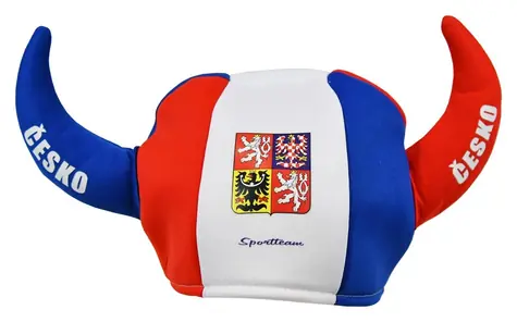 SPORTTEAM Klobouk rohy ČR / Klobouk / Fanouškovský doplněk / obvod 52 cm