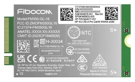HP WWAN modul 4G LTE-A Pro Cat16 / WWAN modul / pro notebooky ProBook, EliteBook, ZBook G11 / 7 g
