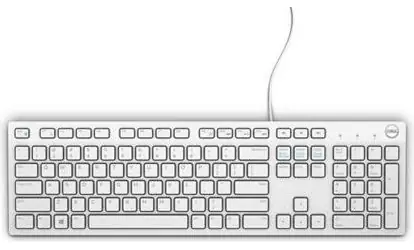 DELL KB216 QuietKey (580-ADEG) bílá / Multimediální klávesnice / US Mezinárodní / QWERTY / USB