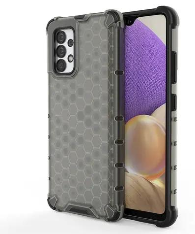 Hurtel Honeycomb Case černá / Kryt / Samsung Galaxy A03s / Gelový rámeček