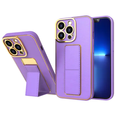 Hurtel Kickstand Case iPhone 12 Pro fialová / Pouzdro / Stojánek