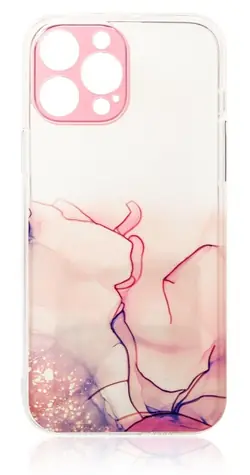 Hurtel Marble Case růžová / Kryt / Apple iPhone 12 Pro / gelový, mramorový vzor