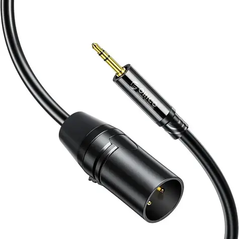 Orico AXKF černá / Audio kabel / Jack 3,5mm - XLR (F) / 5 m