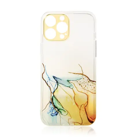 Hurtel Marble Case oranžový mramor / Kryt / Apple iPhone 12 Pro / Gelový