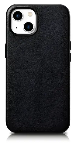 iCarer kožený kryt černá / Kryt / MagSafe / Apple iPhone 14 Plus