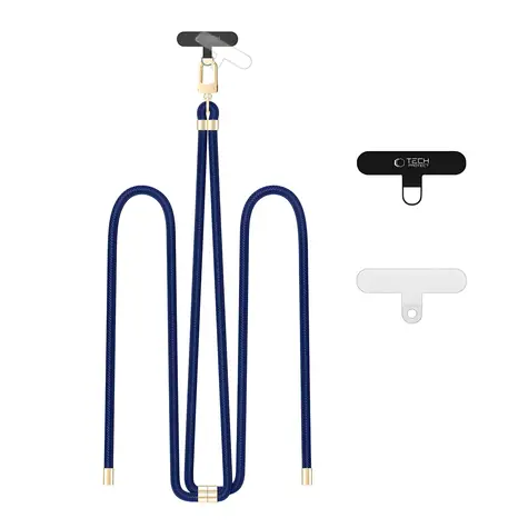 Tech-Protect C7S Rope modrá / Popruh na telefon / Crossbody / pletený