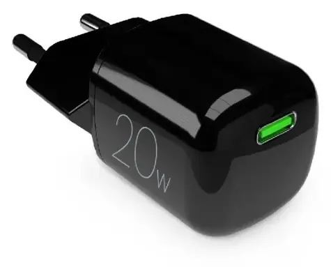 Puro MiniPro černá / Cestovní adaptér / GaN / USB-C / 20 W