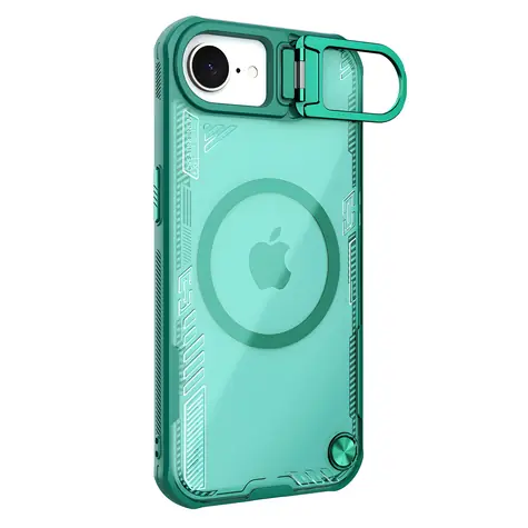 Nillkin Iceblade Prop Magnetic zelená / Kryt pro Apple iPhone 16e, 17e / Magnetický / Se stojánkem