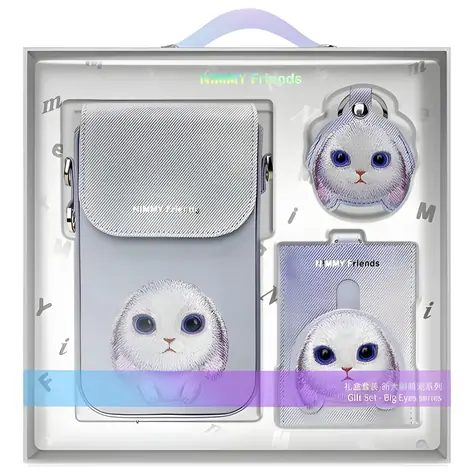 Nimmy Big Eyed Pet 2.0 Rabbit fialová / Taška na telefon / 3v1 / Peněženka / Pouzdro na lokalizátor