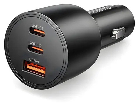 Orico PowerLink 165W černá / Autonabíječka / USB-A + 2x USB-C / 165W