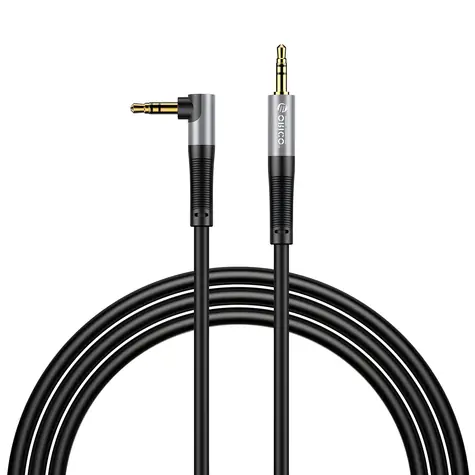Orico AXW černá / Audio kabel / Jack 3,5mm M-M / lomený / 1 m