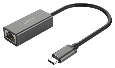 Orico XC-R45-V1 černá / Síťový adaptér / USB-C / RJ45 / Gigabit Ethernet