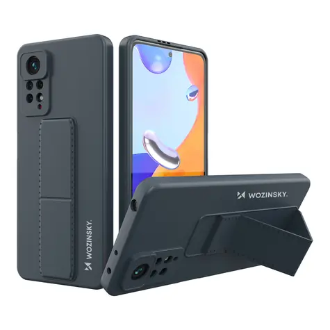 Wozinsky Kickstand Case pro Xiaomi Redmi Note 11 Pro tmavě modrá / Pouzdro / Silikonové / Se stojánkem