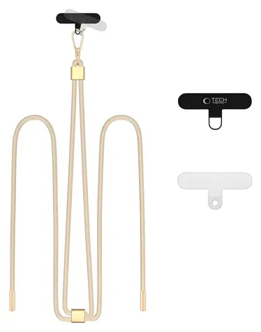 Tech-Protect C2S Rope béžová / Popruh přes rameno pro smartphone