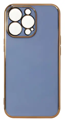 Hurtel Lighting Color Case iPhone 12 Pro Max modrá / Kryt / Gelový / zlatý rámeček