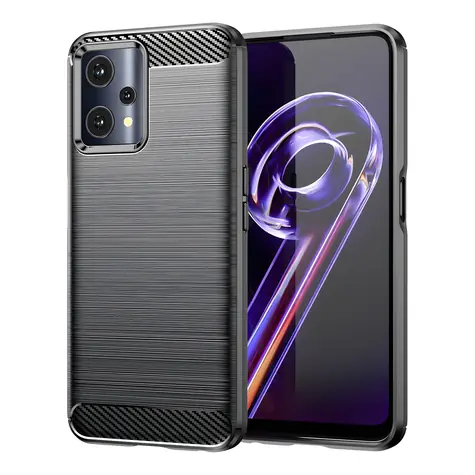 Hurtel Carbon Case Realme 9 Pro černá / Ochranný kryt / Karbonový vzhled / Flexibilní