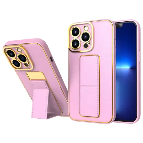 Hurtel Kickstand Case růžová / Pouzdro se stojánkem / Apple iPhone 12, 12 Pro