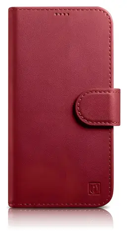 iCarer Wallet Case 2in1 červená / Pouzdro / Kožené flip / Anti-RFID / Apple iPhone 14 Plus