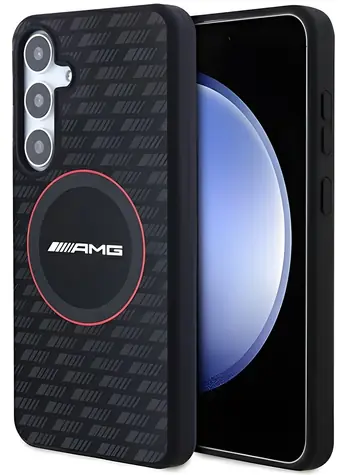 Mercedes AMG Silicone Carbon Pattern černá / Zadní kryt / MagSafe / Samsung Galaxy S24+