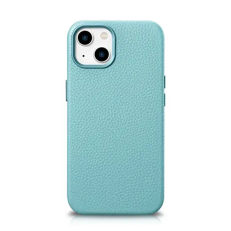iCarer Litchi Premium MagSafe zelená / Pouzdro / Kožené / Apple iPhone 14 Plus