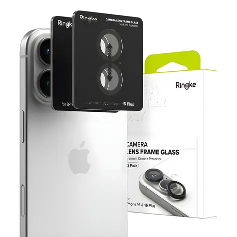 Ringke Camera Frame Protector 2-pack černá / Ochranné sklo fotoaparátu / Apple iPhone 16, 16 Plus