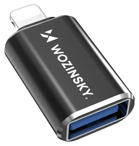 Wozinsky WALA-01 černý / OTG adaptér / Lightning na USB-A