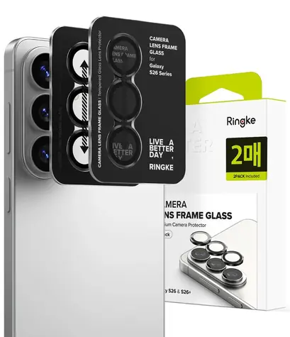 Ringke Camera Frame Protector černá / Ochranný rámeček fotoaparátu / Samsung Galaxy S26, S26+ / 2 ks