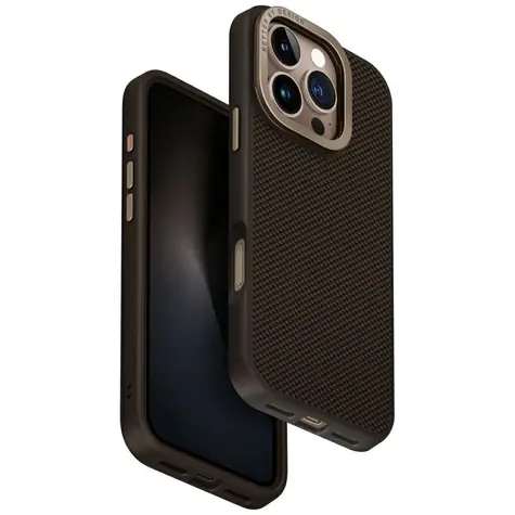 UNIQ Keva Max iPhone 16 Pro hnědá / Pouzdro / MagClick charging / Stojánek