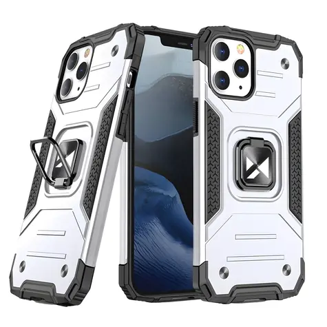 Wozinsky Ring Armor Apple iPhone 14 Pro Max stříbrná / Ochranný kryt / Magnetický prstencový držák