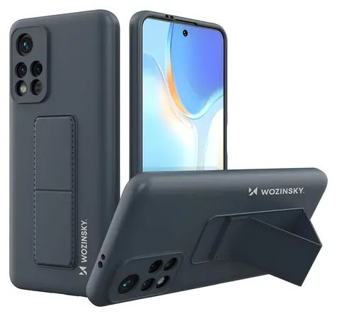 Wozinsky Kickstand pouzdro pro Xiaomi Redmi 10 tmavě modrá / Pouzdro / Silikon / Stojánek