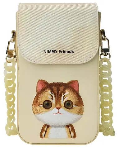 Nimmy Big Eyed Pet 2.0 Kočka zelená / Taška na telefon