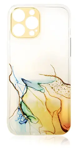 Hurtel Marble oranžová / Kryt / Apple iPhone 12 Pro Max / Gelový / Mramorový vzor