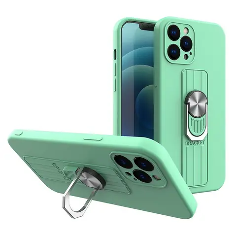 Hurtel Ring Case pro Apple iPhone 11 Pro Max mintová / Pouzdro / Silikonové / Držák na prst / Stojánek