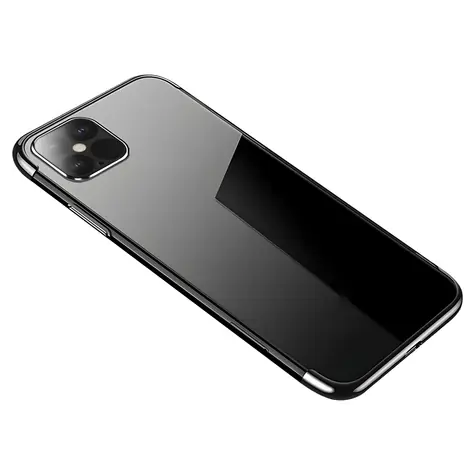 Hurtel Clear Color Case kryt pro Xiaomi Mi 11 černá / Kryt / TPU / Průhledný / Pokovený rámeček
