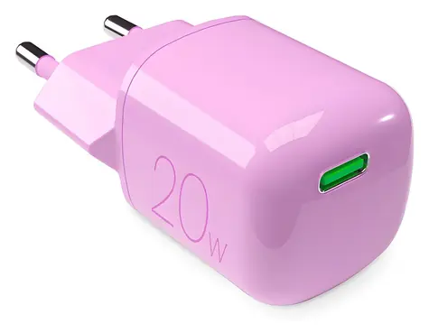 Puro 20W GaN růžová / Nabíjecí adaptér / USB-C / GaN