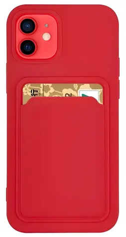 Hurtel Card Case červená / Pouzdro / Apple iPhone 12 Pro / Kapsa na kartu