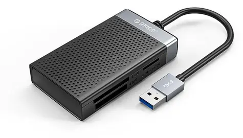Orico CL4D-A3 černá/stříbrná / Čtečka paměťových karet / USB-A 3.0 / SD / microSD / CF / MS