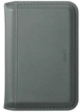 UNIQ Lyden DS zelená / Peněženka se stojánkem / MagSafe nabíjení / RFID ochrana