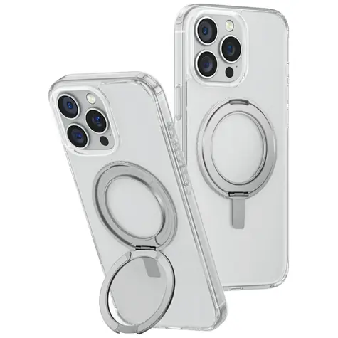 UNIQ Swivix 360 transparentní / Pouzdro / iPhone 16 Pro Max / 360° otočný stojánek