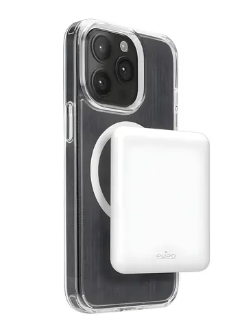 Puro Power Mag bílá / Powerbanka / 5000 mAh / MagSafe / 10 W / USB-C