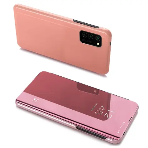 Hurtel Clear View Pouzdro s klopou růžová / Flip pouzdro / Samsung Galaxy A03s