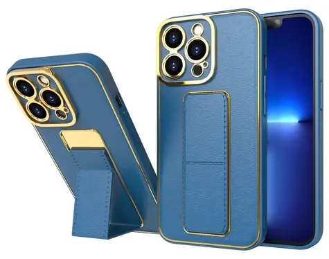 Hurtel Kickstand Case modrá / Kryt / Apple iPhone 12 Pro / se stojánkem