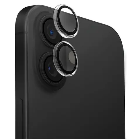 Uniq Optix Clear černá / Ochranné sklo na čočku fotoaparátu / iPhone 16, 16 Plus / s aplikátorem