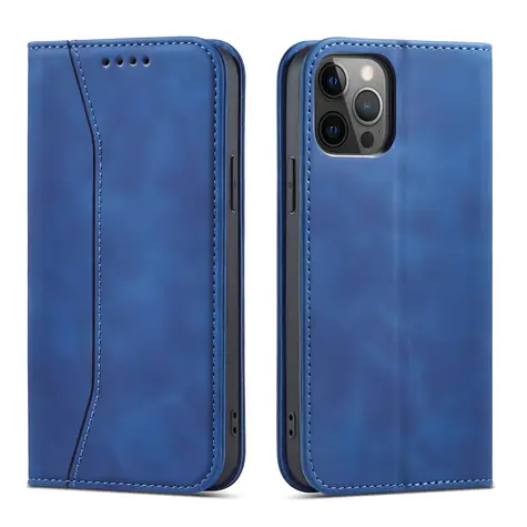 Hurtel Magnet Fancy Case peněženka pro Apple iPhone 12 Pro Max modrá / Pouzdro / Magnetické / Stojánek / Kapsa na kartu
