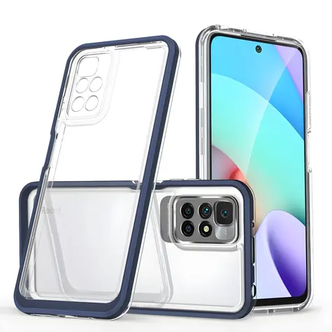 Hurtel Clear 3in1 Case Xiaomi Redmi 10 modrá / Kryt / Gelový / Rámeček