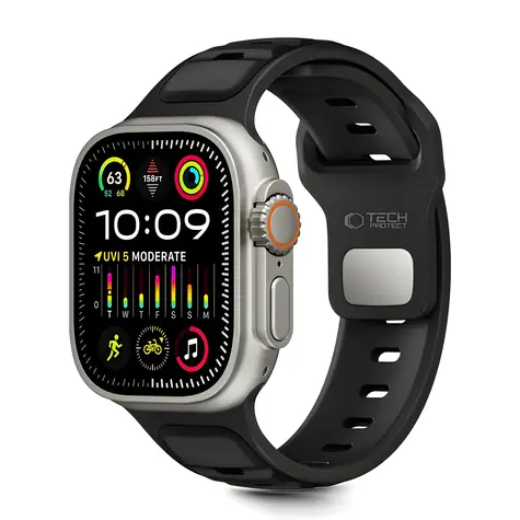 Tech-Protect IconBand Line černá / Řemínek / pro Apple Watch / 44/45/46/49 mm