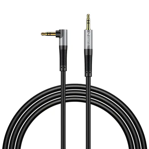 Orico AXW černá / Audio kabel / Jack 3,5mm - Jack 3,5mm / lomený konektor / 5 m